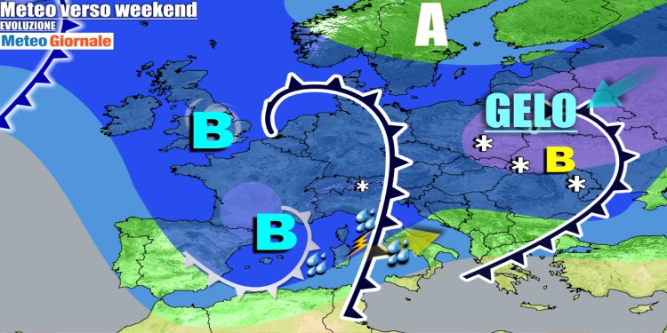 Meteo Italia: continue fasi di maltempo, anche neve e ciclone nel weekend
