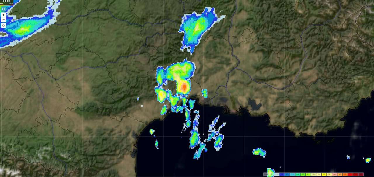 Francia del sud e rischio alluvioni: 75 mm in 30 minuti