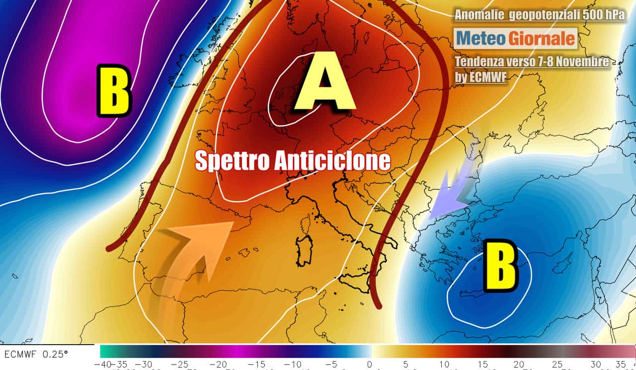 Anticiclone di nuovo in gran spolvero dalle proiezioni meteo per la prossima settimana