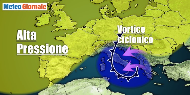 Meteo, un vortice impazzito incombe sul weekend