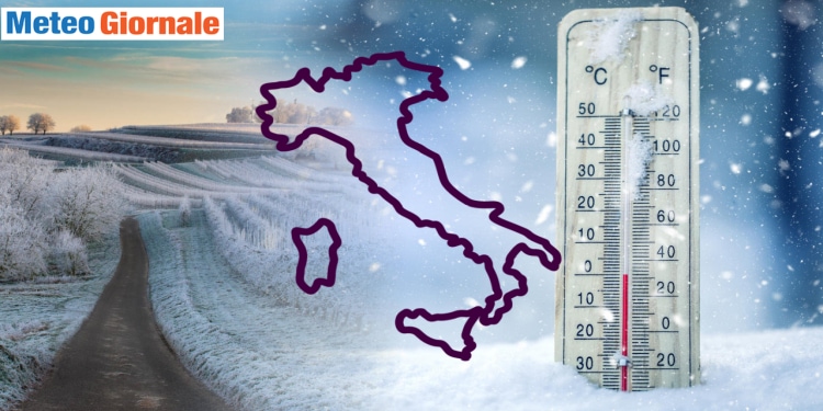 Meteo verso imminente crollo temperature, forti gelate poi arriva la neve anche verso la pianura