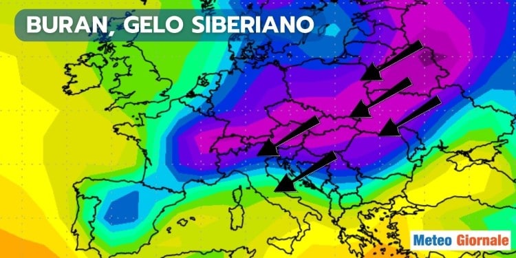 Il Burian, il gelido vento delle steppe siberiane. Previsioni per Italia