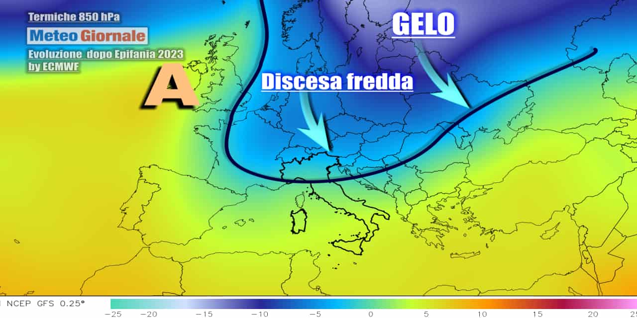 Meteo: cambia tutto subito dopo Epifania, Inverno pronto a decollare con le prime intrusioni fredde
