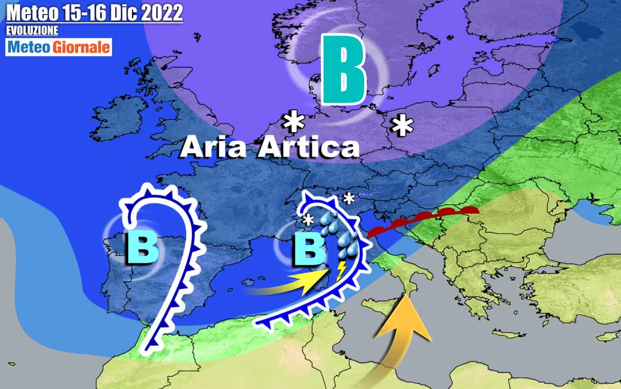 Meteo 7 Giorni: altro maltempo, pioggia e tanta neve. Poi cambio repentino