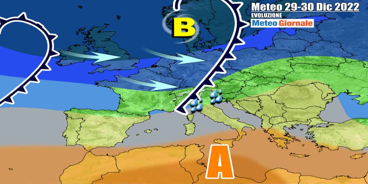 Meteo Italia: in arrivo perturbazione, poi a Capodanno nuovo colpo di scena