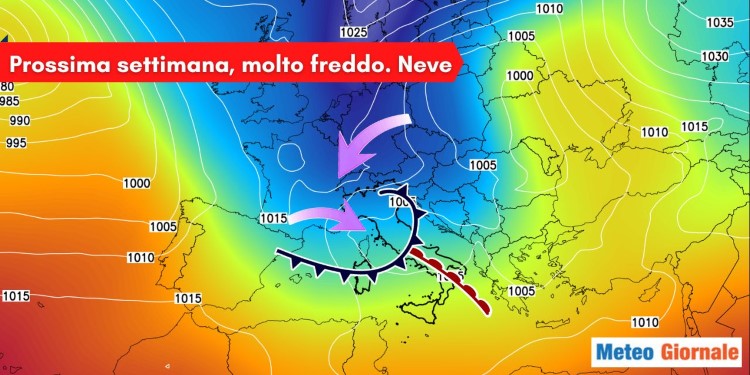 Meteo Weekend, prima Maltempo, poi piomba il Gelo sull'Italia. Neve