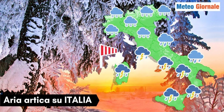 Meteo Italia: Freddo Artico, Neve in pianura al Nord. Tanti rovesci temporali altrove. Insomma, inverno