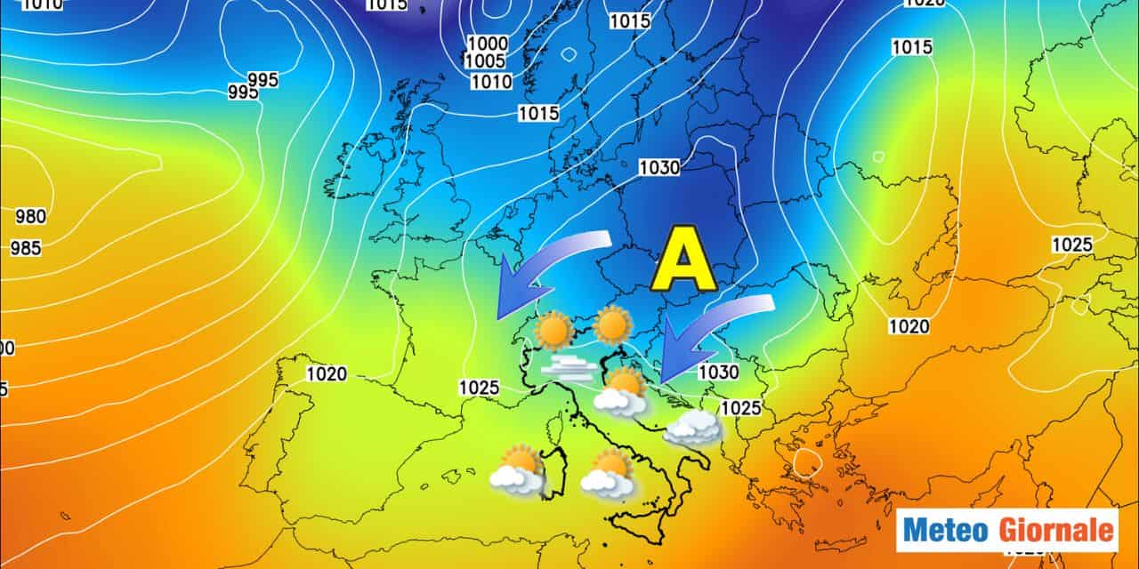 Meteo Weekend: Piogge STOP! Arriva un po' di Alta Pressione