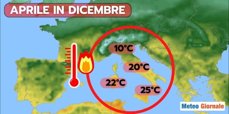 Follie meteo climatiche: Dicembre come Aprile