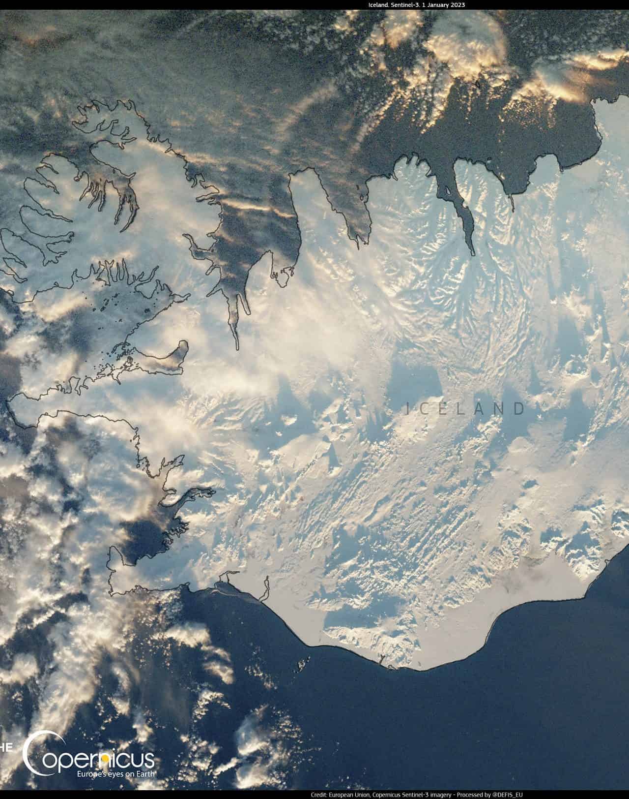 Meteo Islanda: risveglio dal grande gelo. Immagine satellitare stupenda