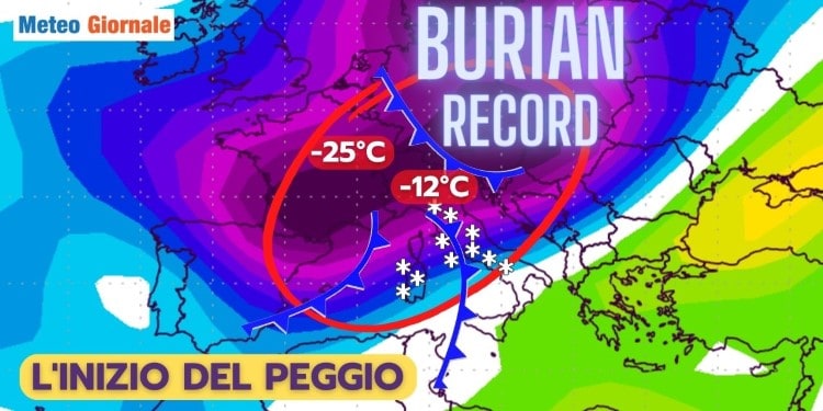 METEO:  a sorpresa la neve a Roma. Il Burian peggiore degli ultimi 50 anni