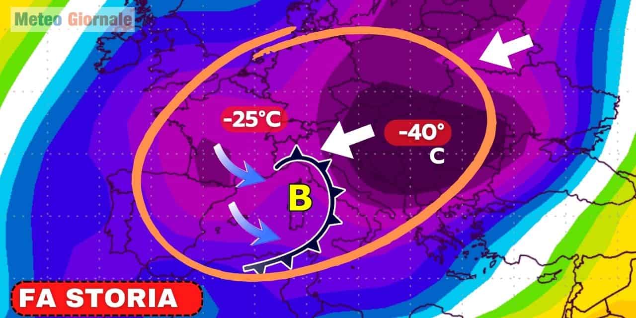 METEO, l’arrivo del gelo storico a Roma, Firenze e Italia. I record del Burian