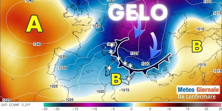 Meteo 15 giorni, febbraio e il gelo continentale