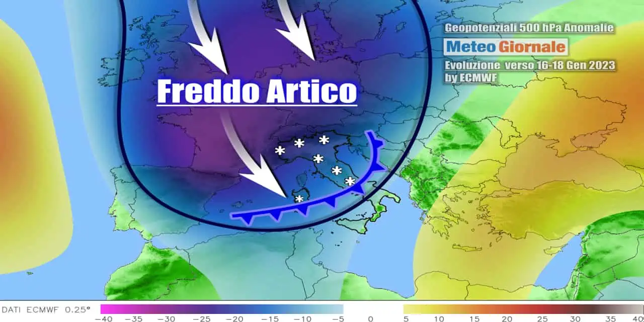 Ondata di maltempo invernale nella prossima settimana