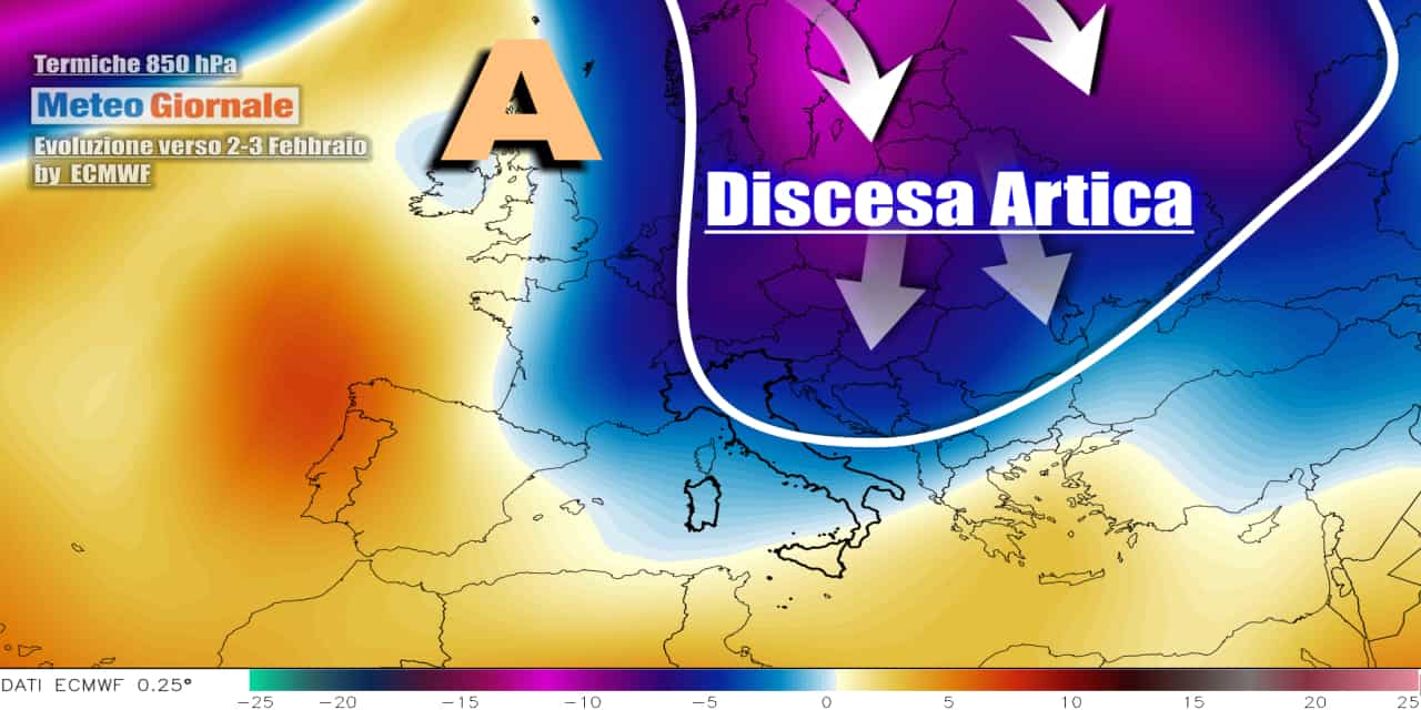 Meteo: prossima settimana gelo polare e neve ancora all’assalto dell’Italia