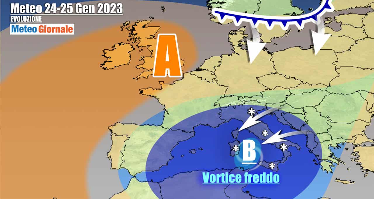 Meteo Italia: freddo e neve, nuova discesa artica la prossima settimana