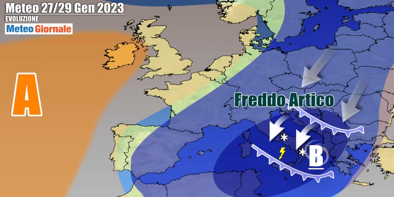 Meteo Italia: nuova irruzione artica in arrivo, freddo e neve. I dettagli