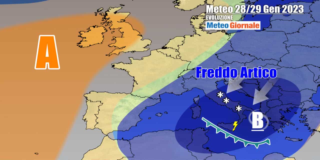 Meteo Italia: altra aria fredda riporterà tanta neve, ecco le previsioni