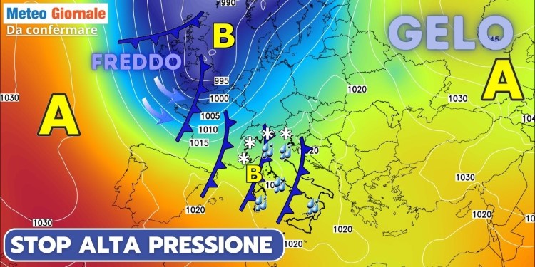 Meteo 15 giorni, tornerà il maltempo invernale