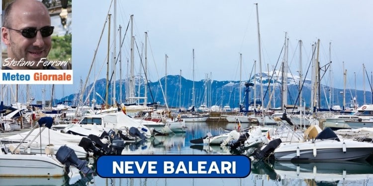 Meteo: fa freddo e la neve cade sulle Baleari