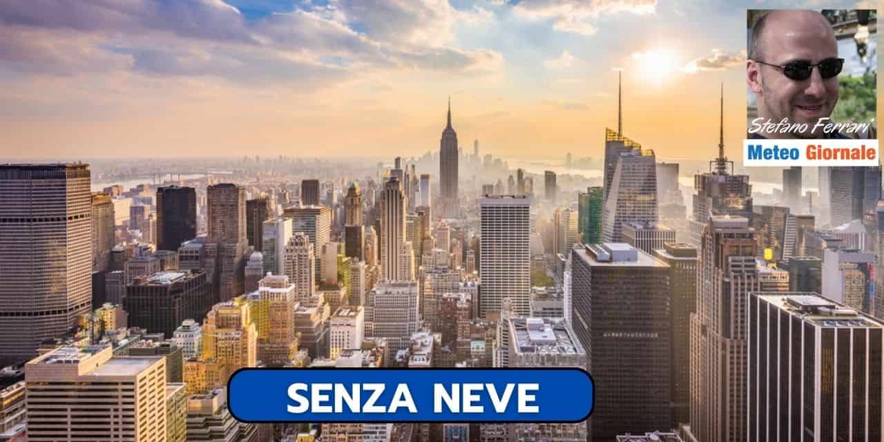 Meteo, New York è un Inverno senza neve. Da record