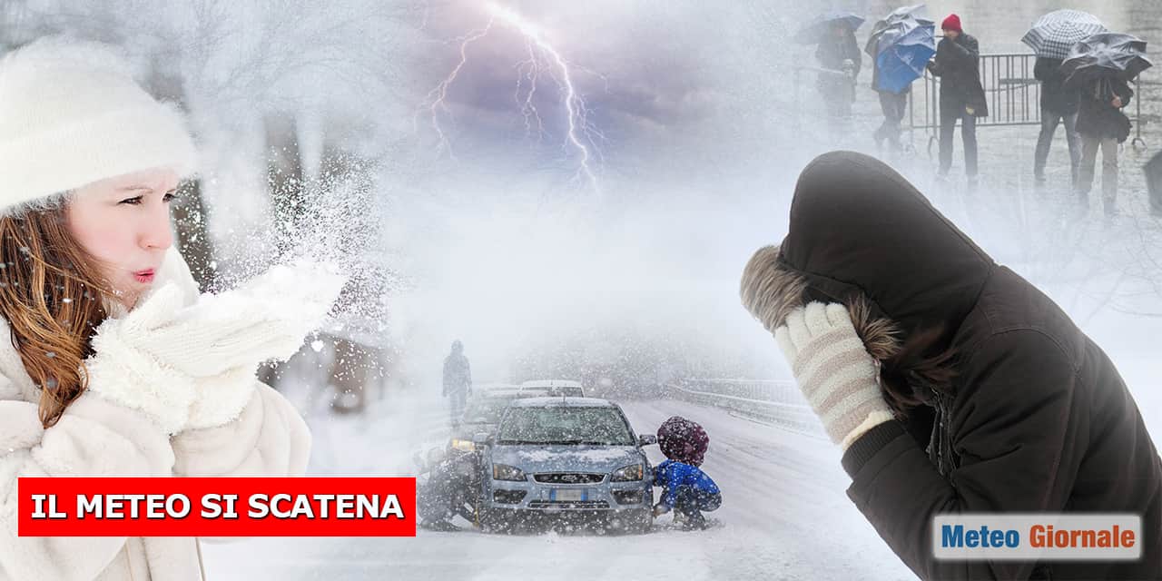Atmosfera in subbuglio, scoppia l'Inverno e il meteo si scatena