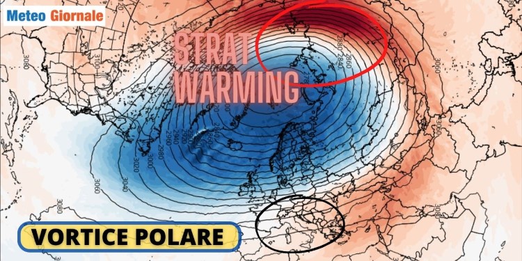 METEO: lo “Strat Warming” spingerà via il Vortice Polare stratosferico verso l’Europa. Indizi di un gelo