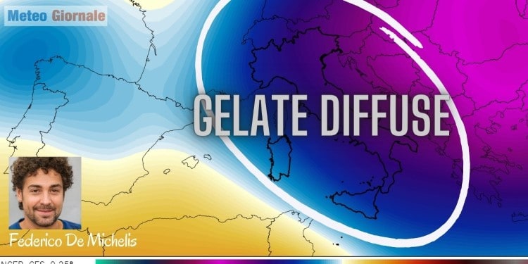 Meteo Italia, ecco il gelo di stamattina. Fa mediamente più freddo di ieri