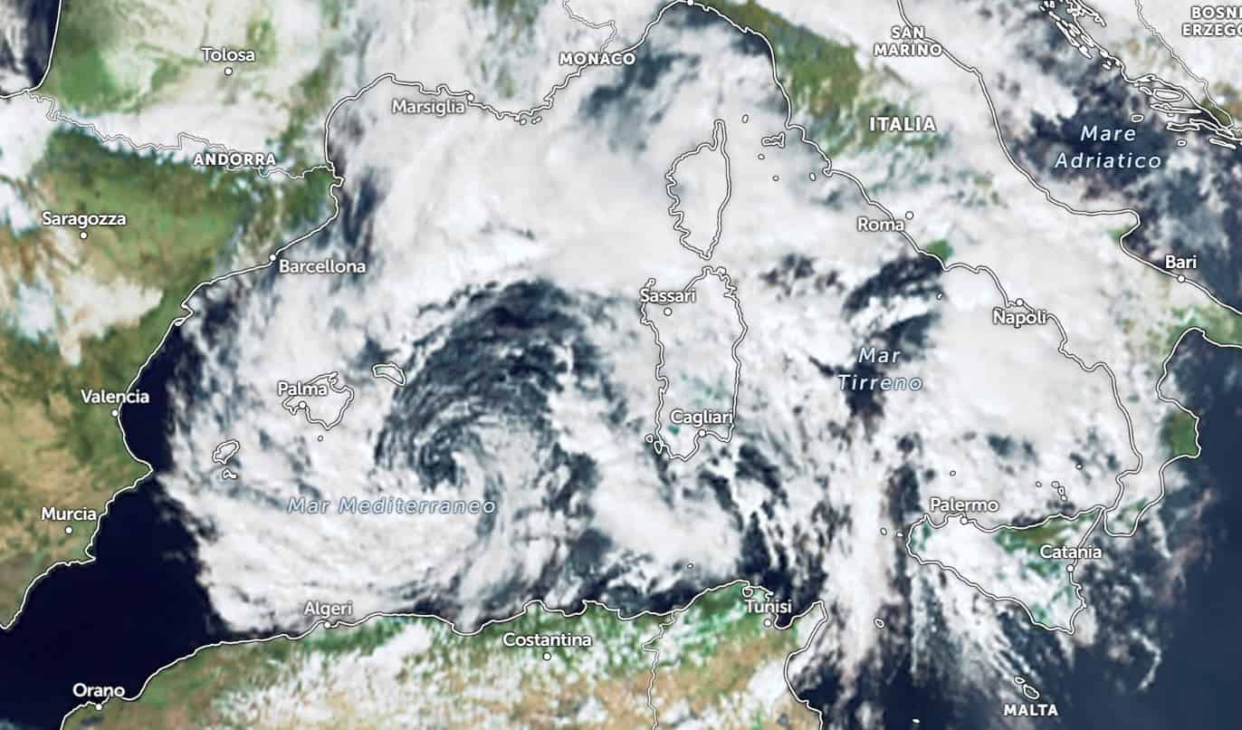 Meteosat: situazione meteo vista dal Meteosat
