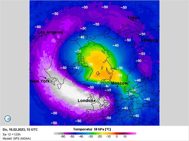 Processo di riscaldamento della Stratosfera, chiamato Stratwarming. 
