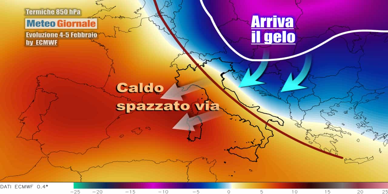 Meteo weekend: incredibile ribaltone, dal caldo anomalo al gelo improvviso. Torna la neve