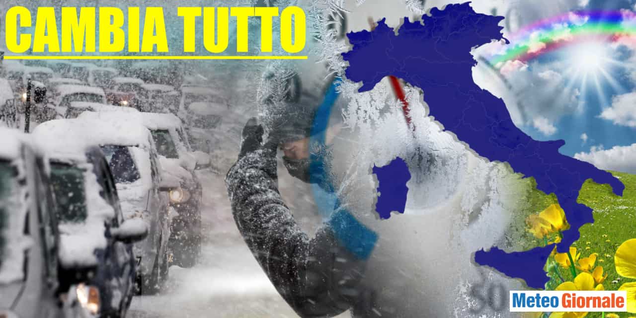 Meteo: dalla primavera al clamoroso ribaltone, con grande freddo e neve