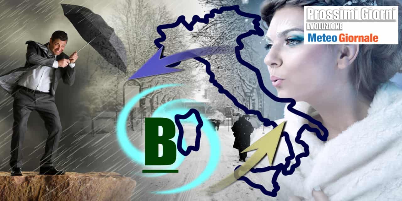 Meteo con ciclone invernale burrascoso sull’Italia, ma novità in arrivo
