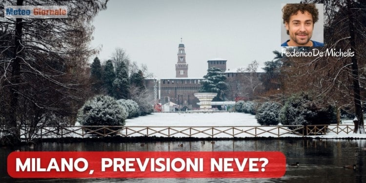 Meteo: il rischio neve a Milano, AGGIORNAMENTO, possibilità in forte aumento