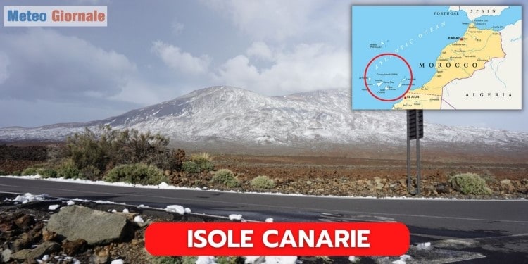 Meteo, il maltempo alle Isole Canarie porta grandine e neve