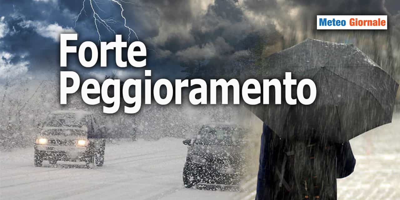 Piogge, neve, insomma meteo in peggioramento