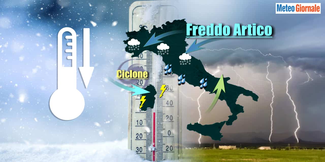 Meteo: imminente tempesta invernale, con carico di pioggia e neve in arrivo