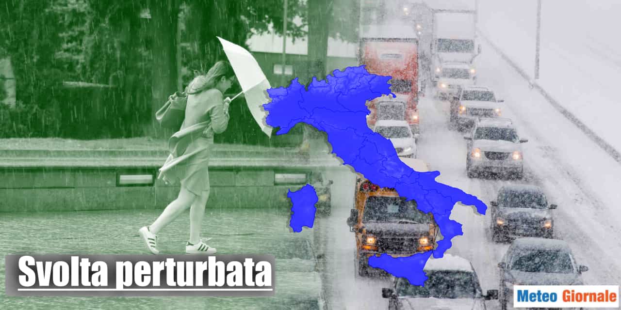 Meteo stravolto prossima settimana, pioggia e neve all’assalto dell’Italia