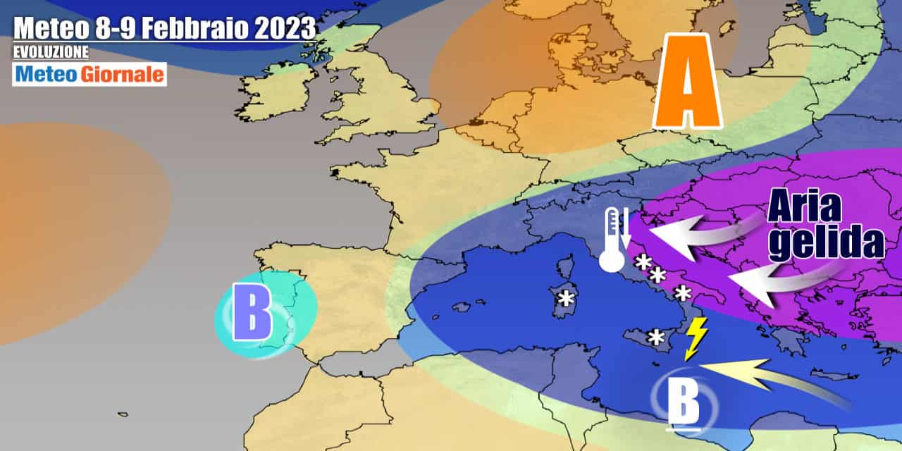 Meteo Italia: gelo dalla Russia, crollo termico, neve. Ne avremo per giorni