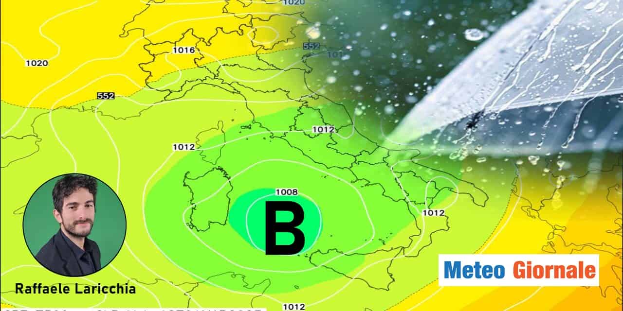 Meteo: una settimana di piogge in Italia, ciclone persistente nel Mediterraneo!
