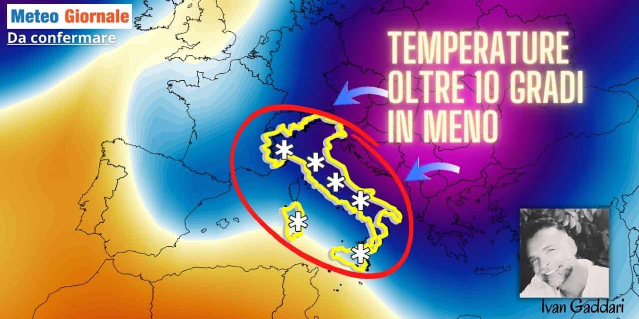 Meteo 15 giorni, sbalzi termici davvero imponenti