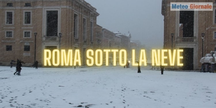 Meteo, la neve a Roma. Italia una ghiacciaia