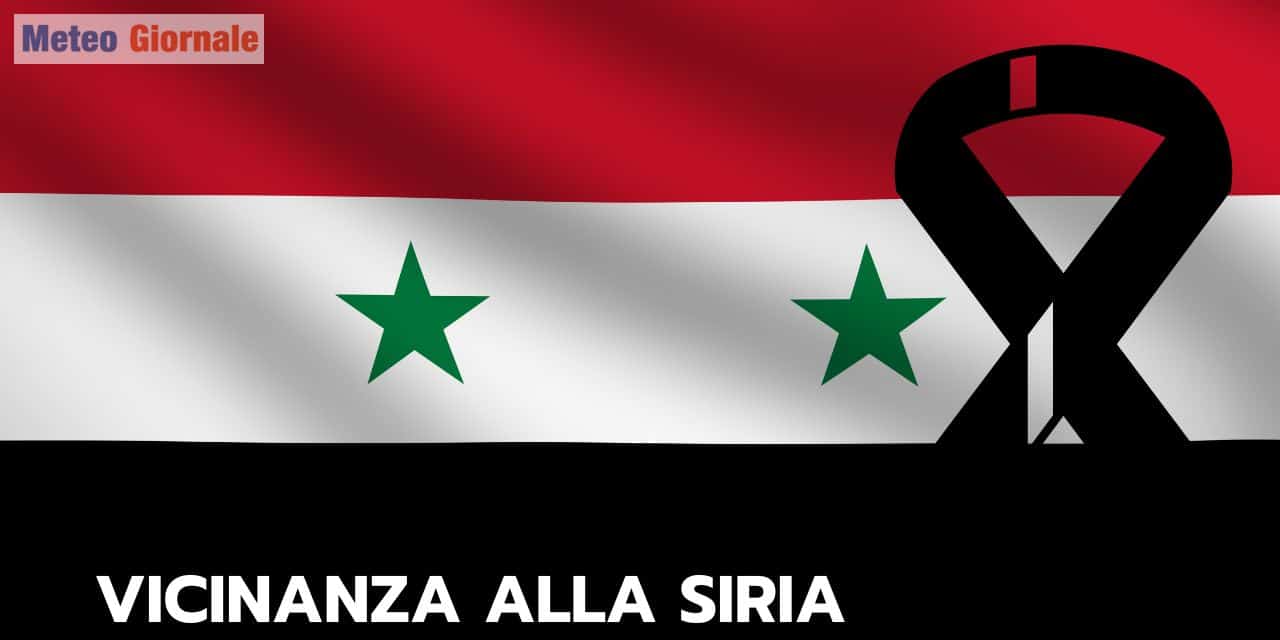 Terremoto vicinanza dall’Italia al popolo della SIRIA