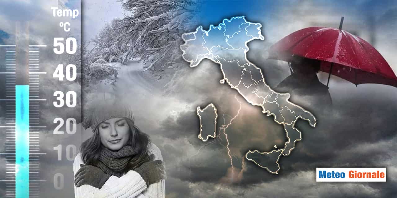 Meteo: da Domenica torna il brutto tempo, ma anche il freddo e la NEVE