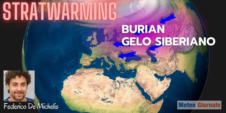 Meteo, rischio di Stratwarming maggiore con inversione dei venti e gelo dalla Russia