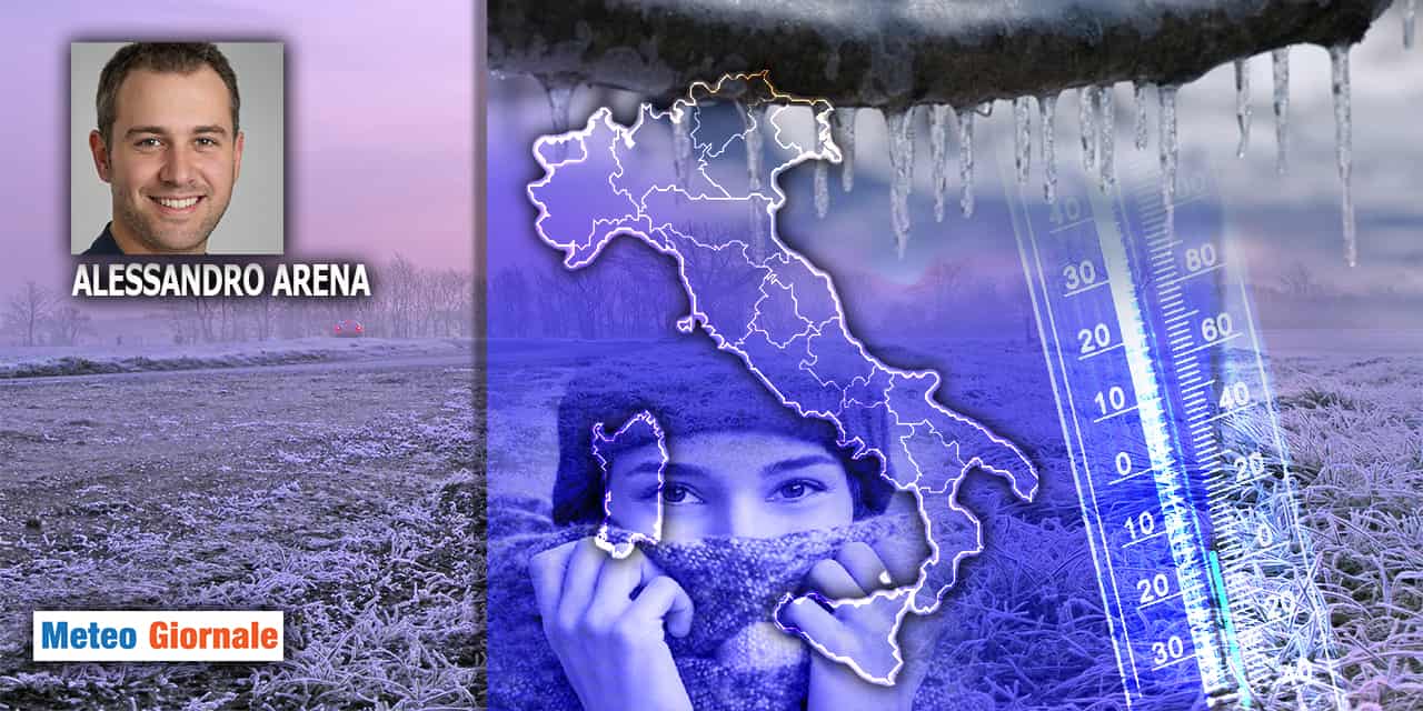Temperature in crollo verticale, nel precipizio meteo