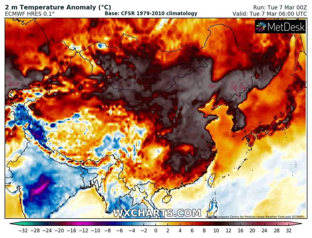 Meteo Cina, terribile ondata di calore. Battuti centinaia di record storici