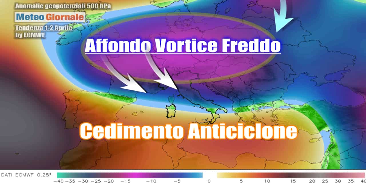 Meteo weekend: capovolgimento incredibile, crollo temperature in picchiata