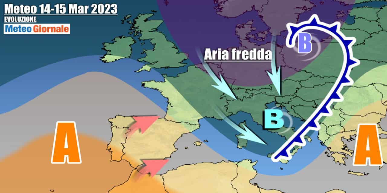 Meteo Italia: in arrivo ciclone burrascoso con pioggia, temporali e neve