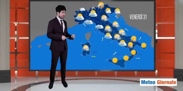 Meteo: domani con più nubi e anche possibili TEMPORALI